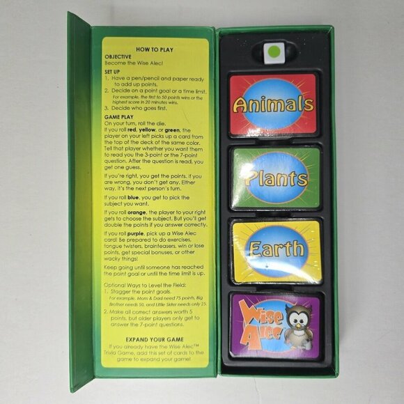 GRIDDLY KIDS Wise Alec Trivia Travel Game Nature Nuts Expansion Pack Learn Play - Picture 3 of 6